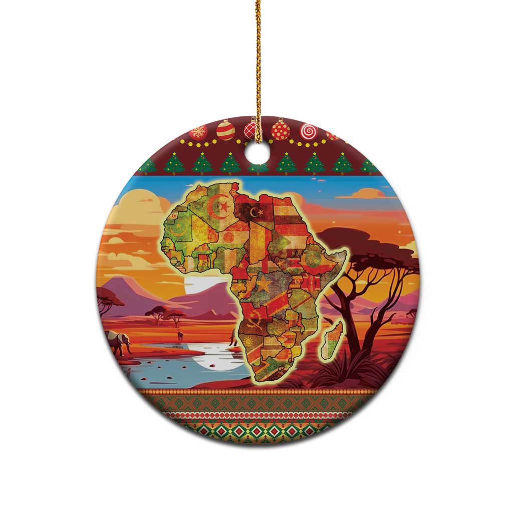 African Heritage and Celebrated Christmas Ceramic Ornament DT03