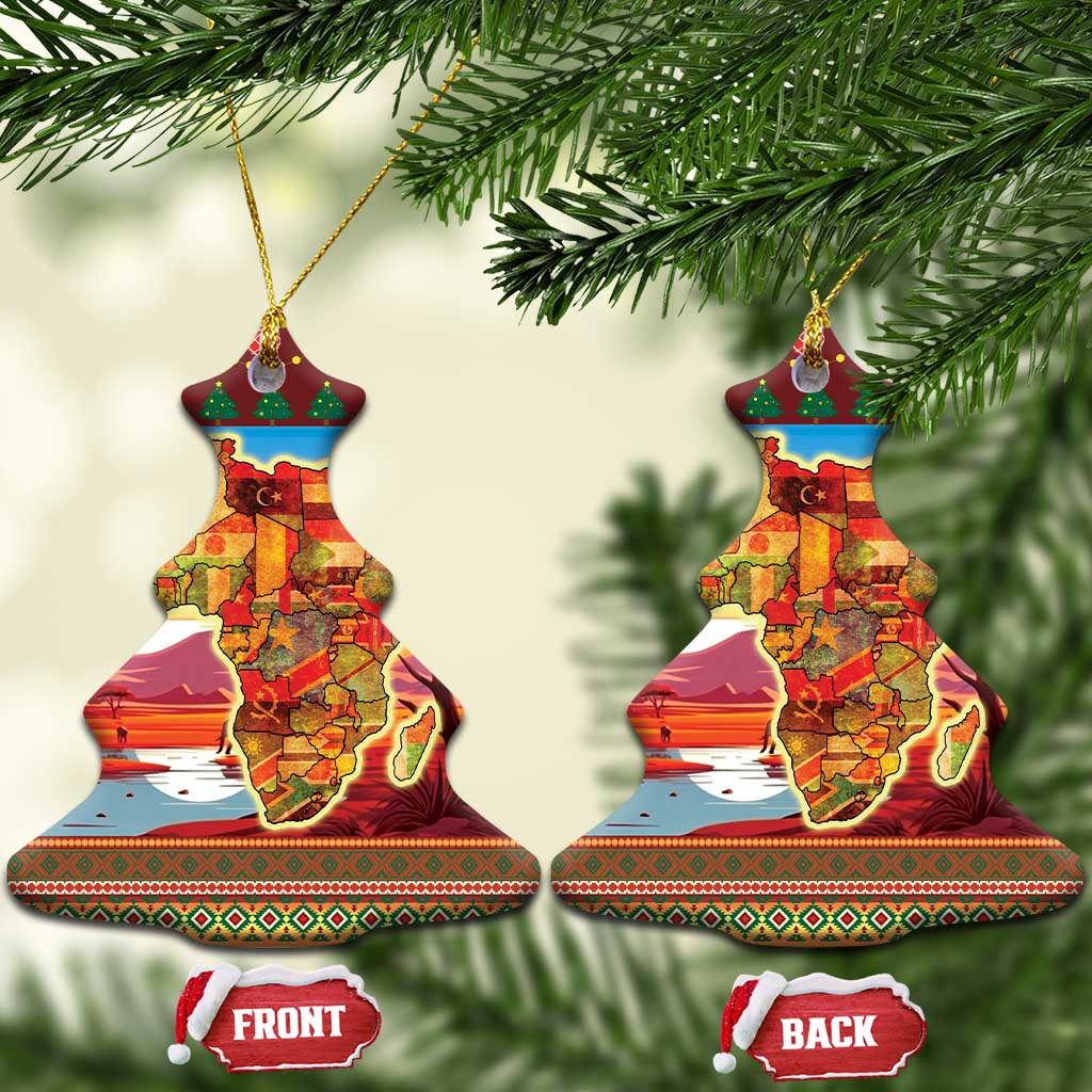African Heritage and Celebrated Christmas Ceramic Ornament DT03