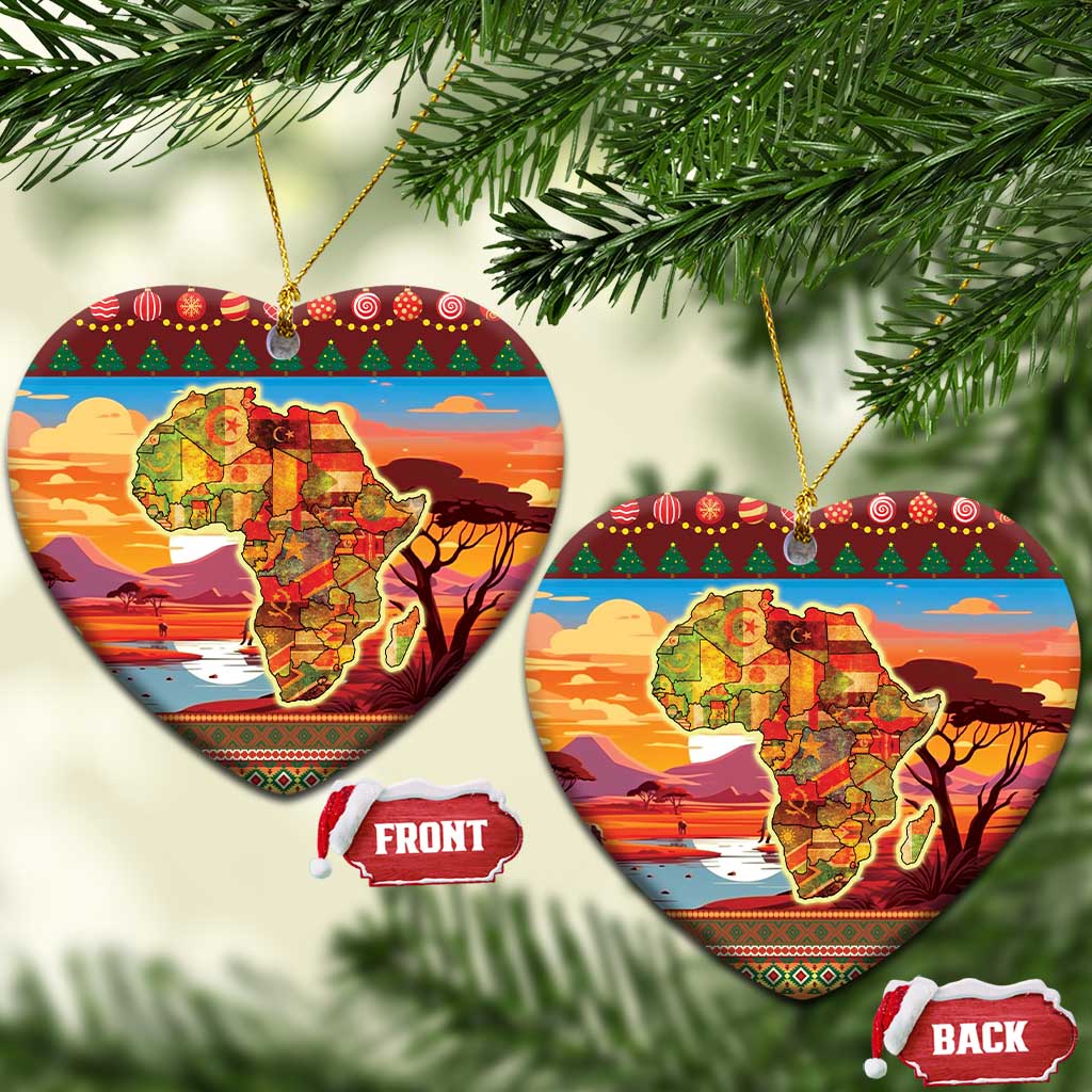 African Heritage and Celebrated Christmas Ceramic Ornament DT03
