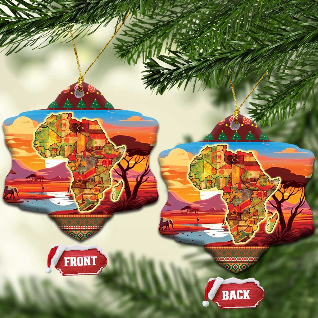 African Heritage and Celebrated Christmas Ceramic Ornament DT03