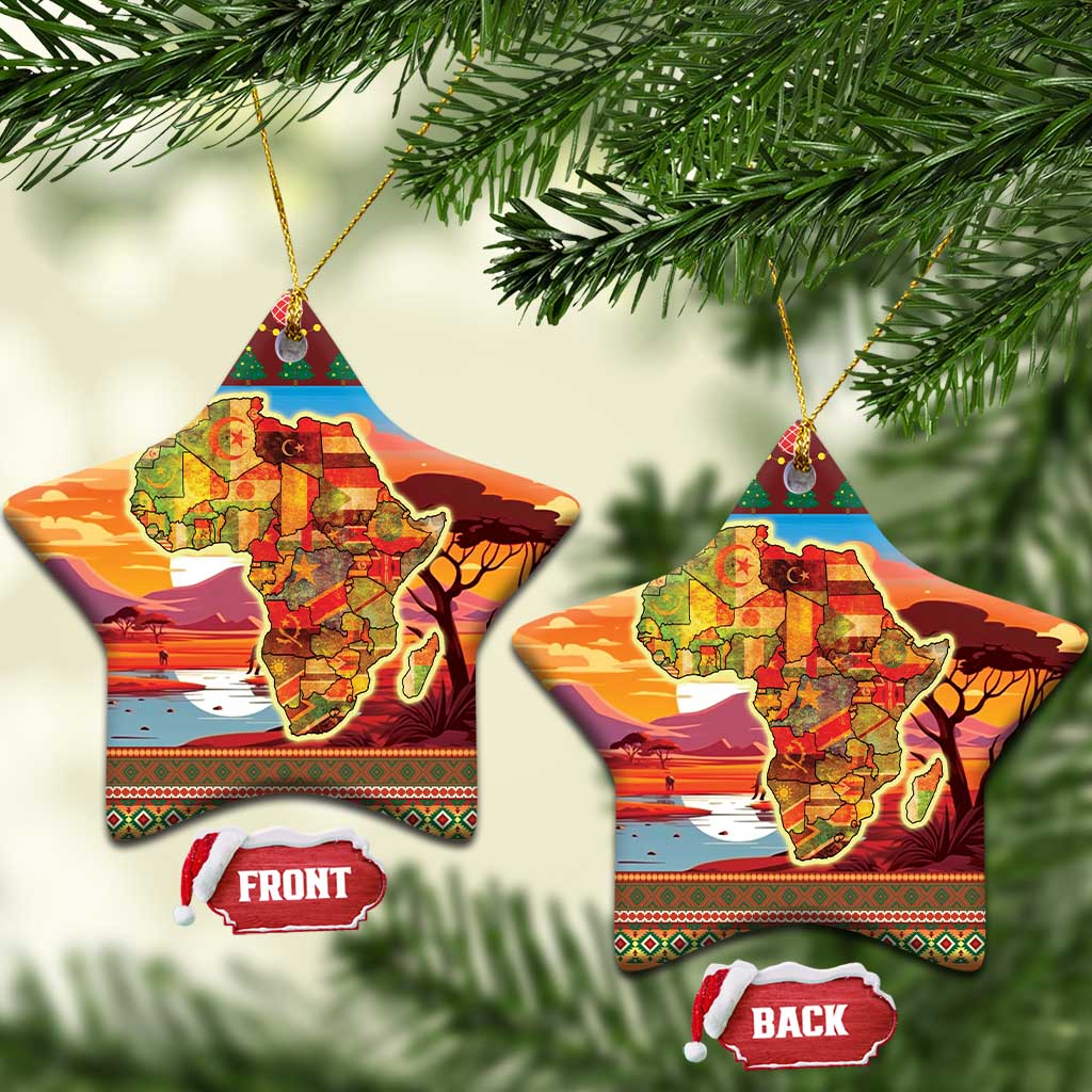 African Heritage and Celebrated Christmas Ceramic Ornament DT03