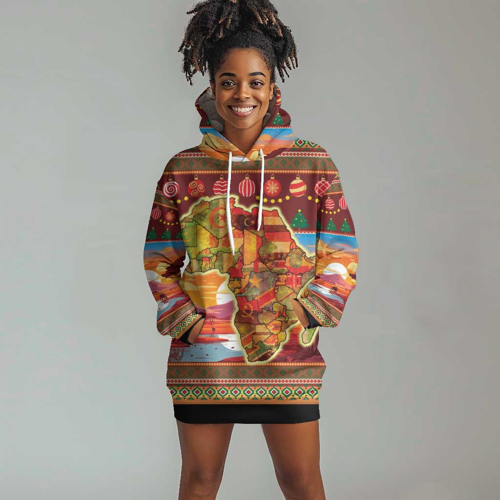 African Christmas Hoodie Dress Afro Heritage and Celebrated DT03