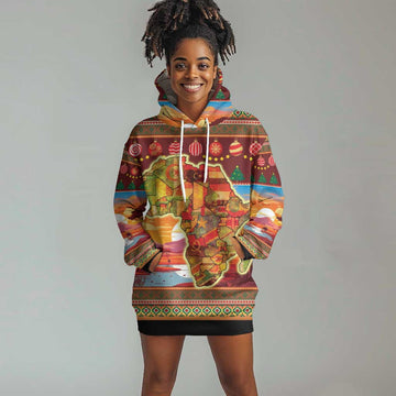 African Christmas Hoodie Dress Afro Heritage and Celebrated DT03