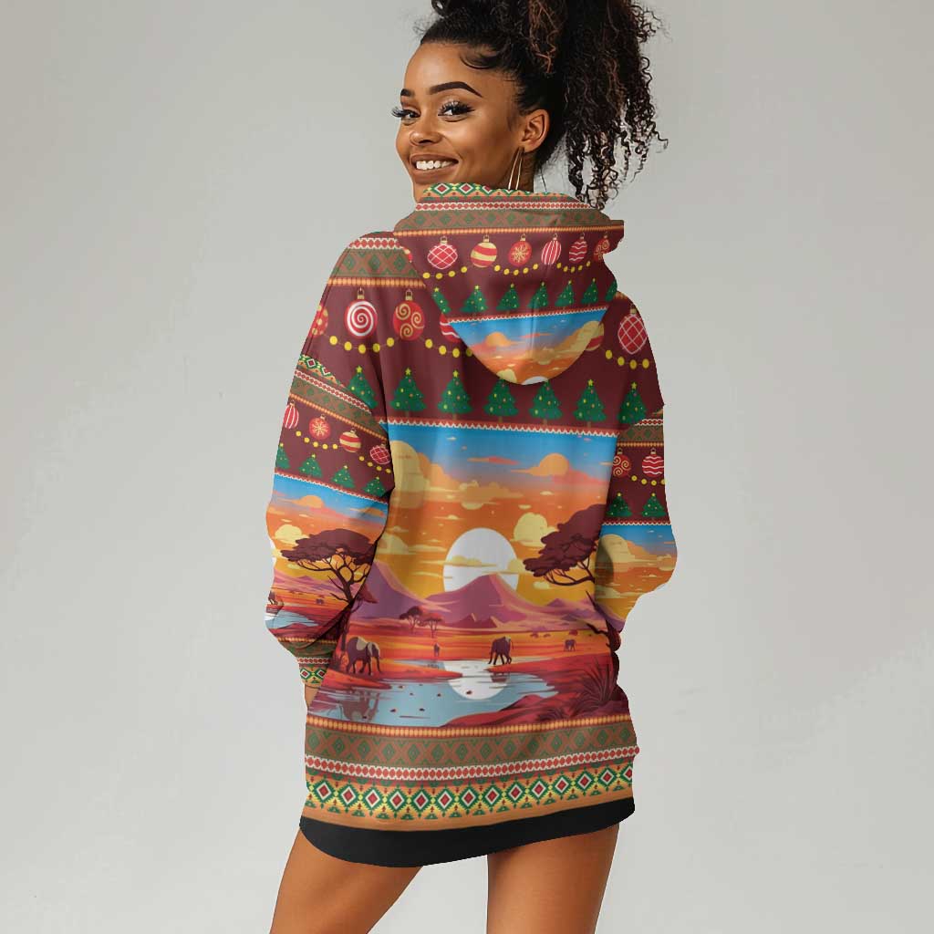 African Christmas Hoodie Dress Afro Heritage and Celebrated DT03