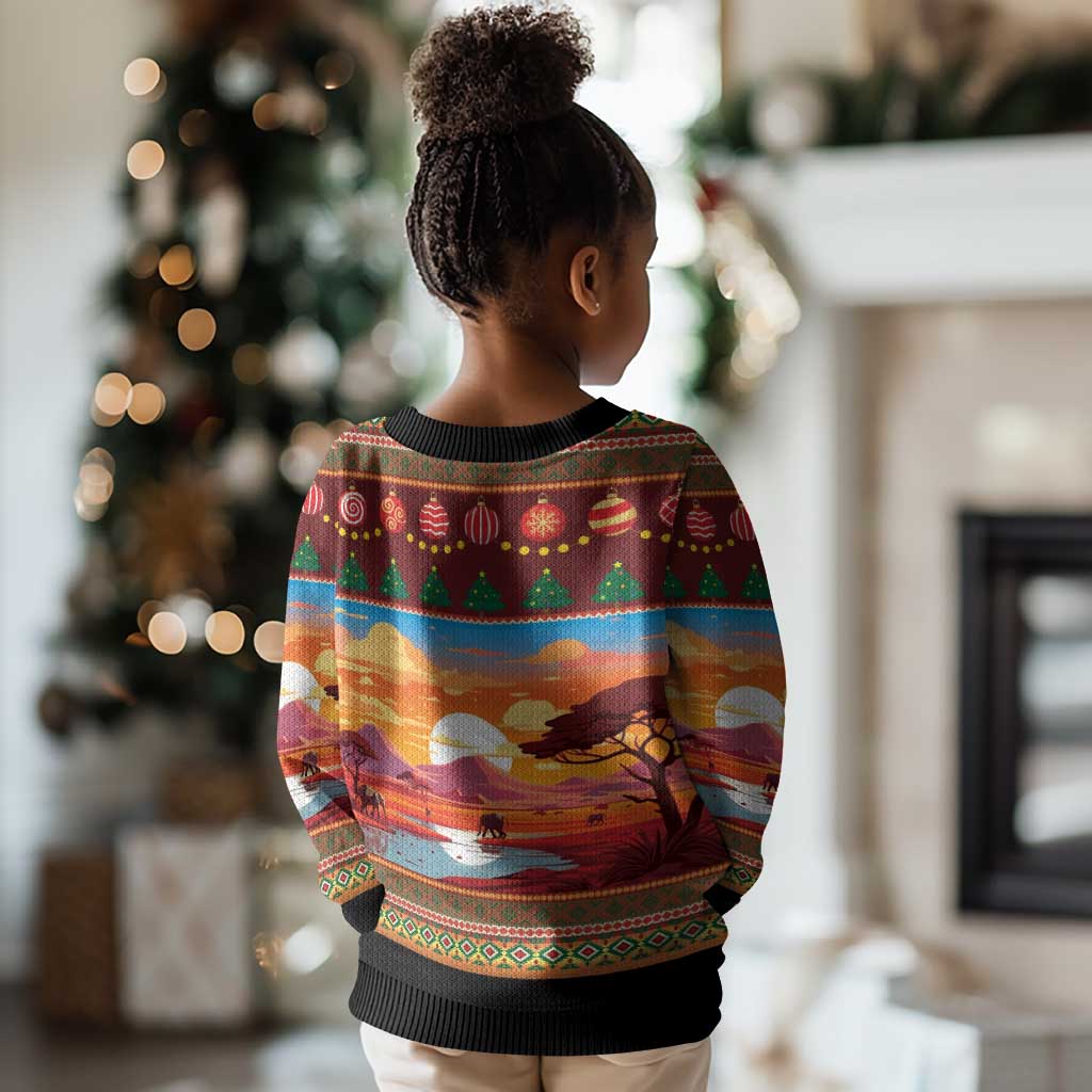 African Christmas Kid Ugly Christmas Sweater Afro Heritage and Celebrated DT03
