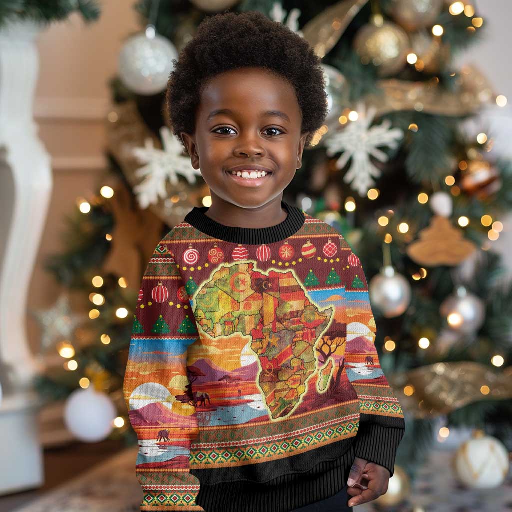 African Christmas Kid Ugly Christmas Sweater Afro Heritage and Celebrated DT03