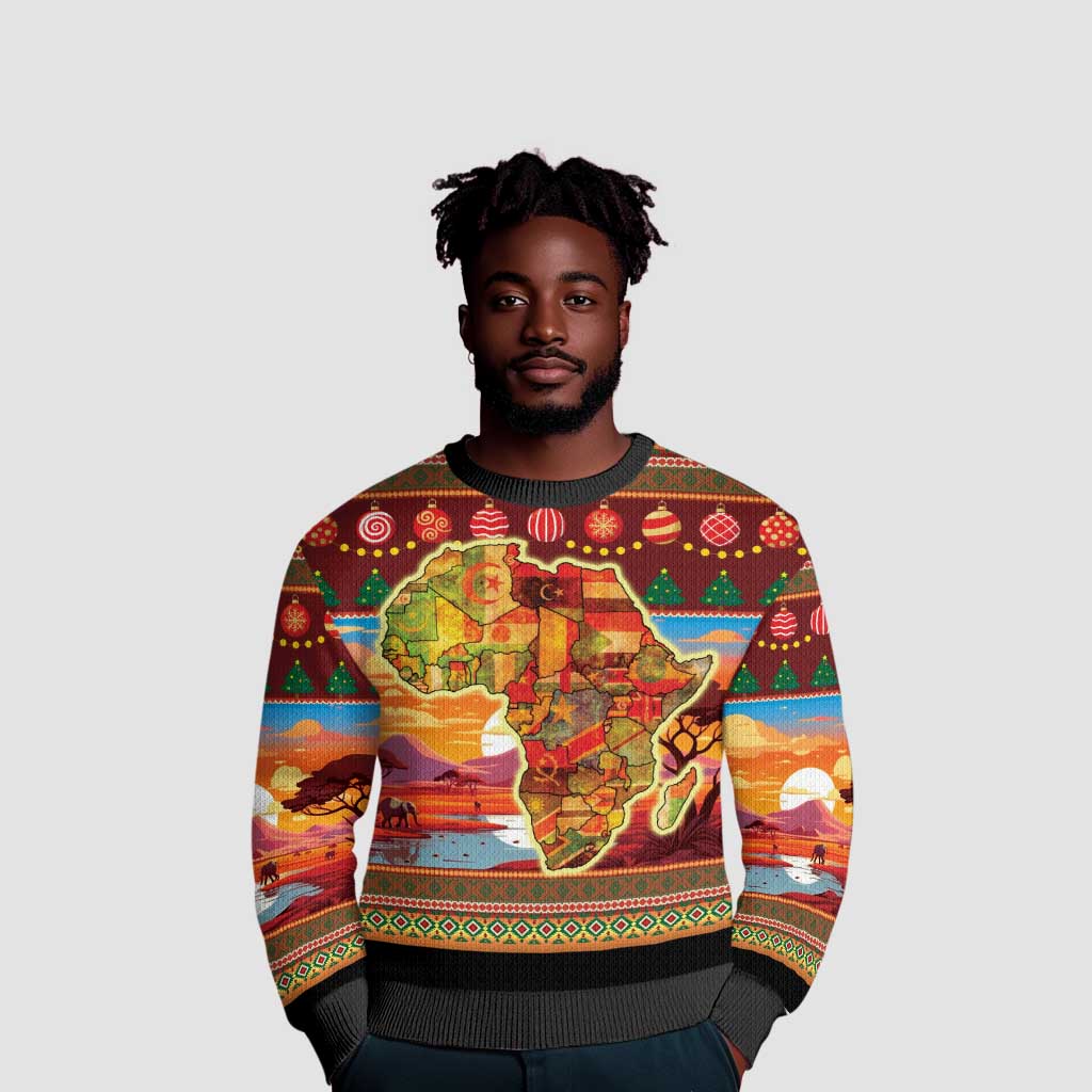 African Christmas Ugly Christmas Sweater Afro Heritage and Celebrated DT03
