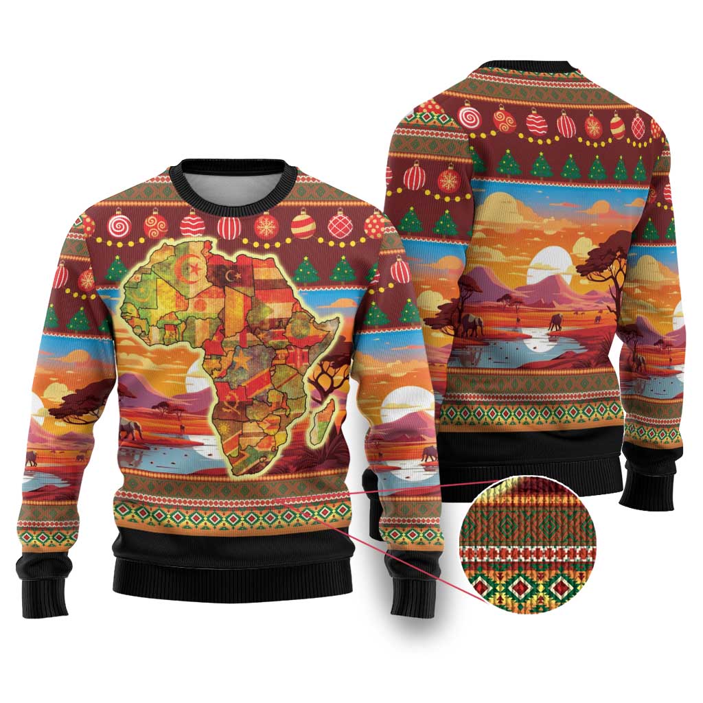 African Christmas Ugly Christmas Sweater Afro Heritage and Celebrated DT03