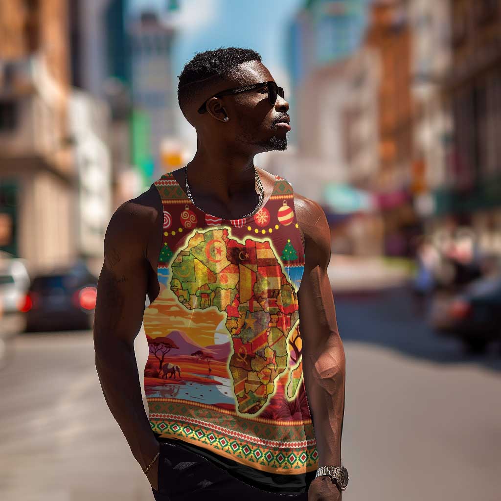 African Christmas Men Tank Top Afro Heritage and Celebrated DT03