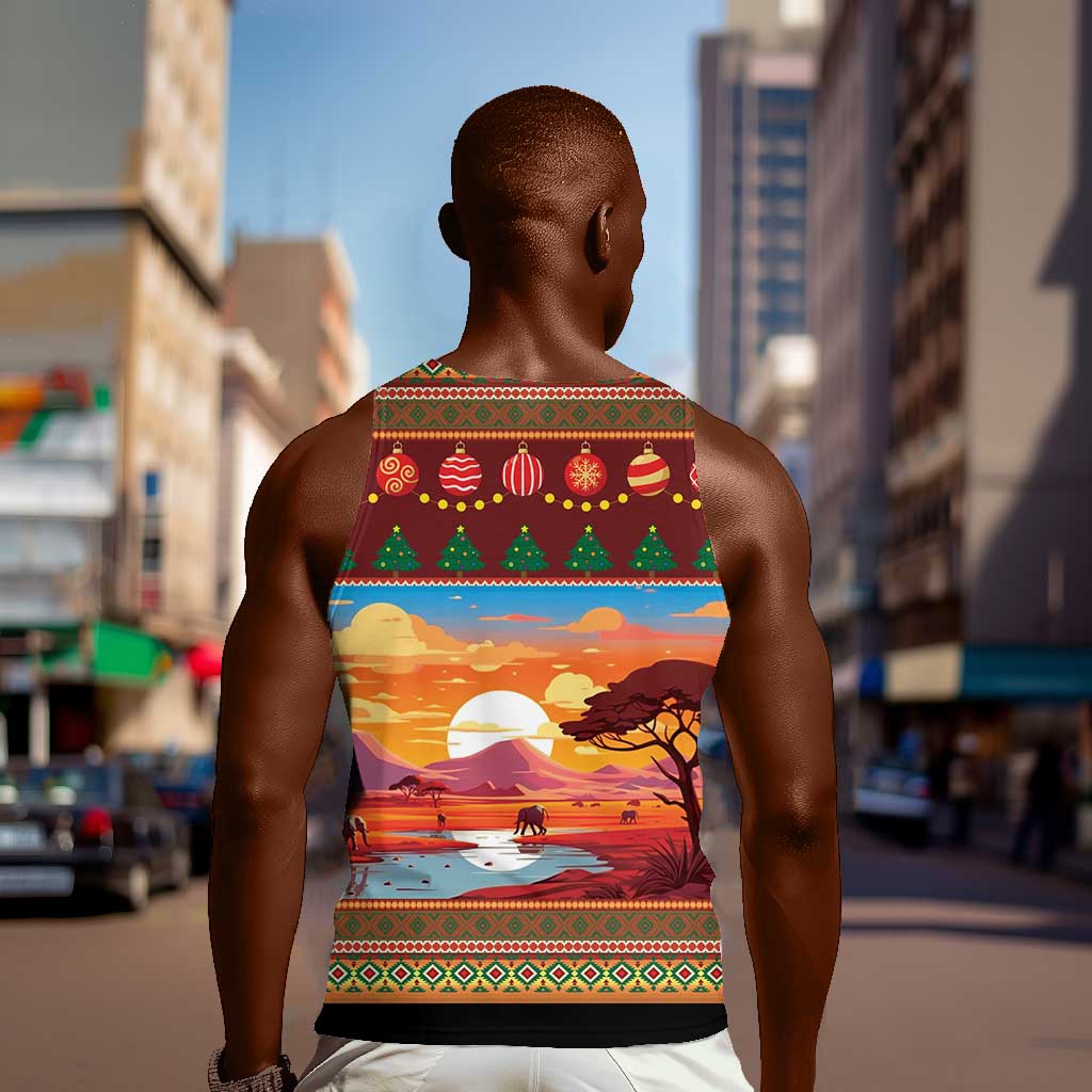 African Christmas Men Tank Top Afro Heritage and Celebrated DT03
