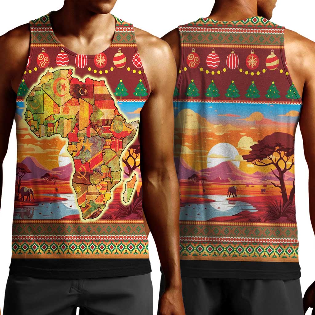 African Christmas Men Tank Top Afro Heritage and Celebrated DT03