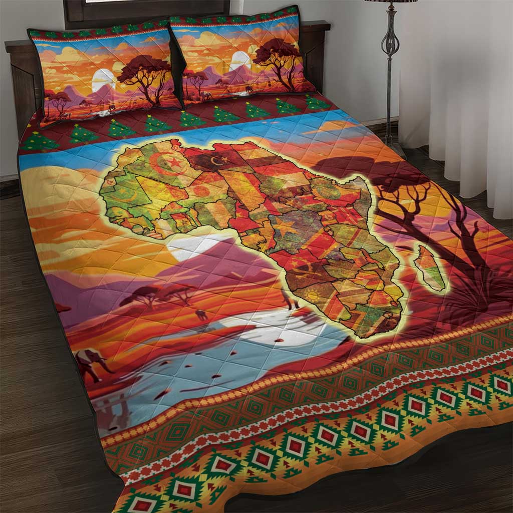African Christmas Quilt Bed Set Afro Heritage and Celebrated DT03