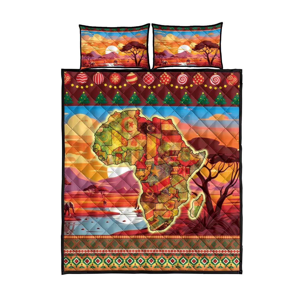 African Christmas Quilt Bed Set Afro Heritage and Celebrated DT03