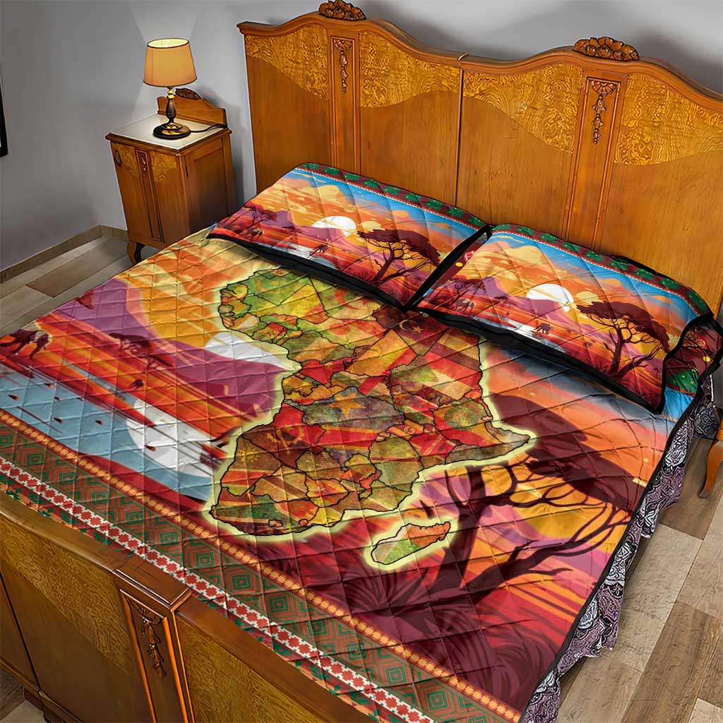African Christmas Quilt Bed Set Afro Heritage and Celebrated DT03