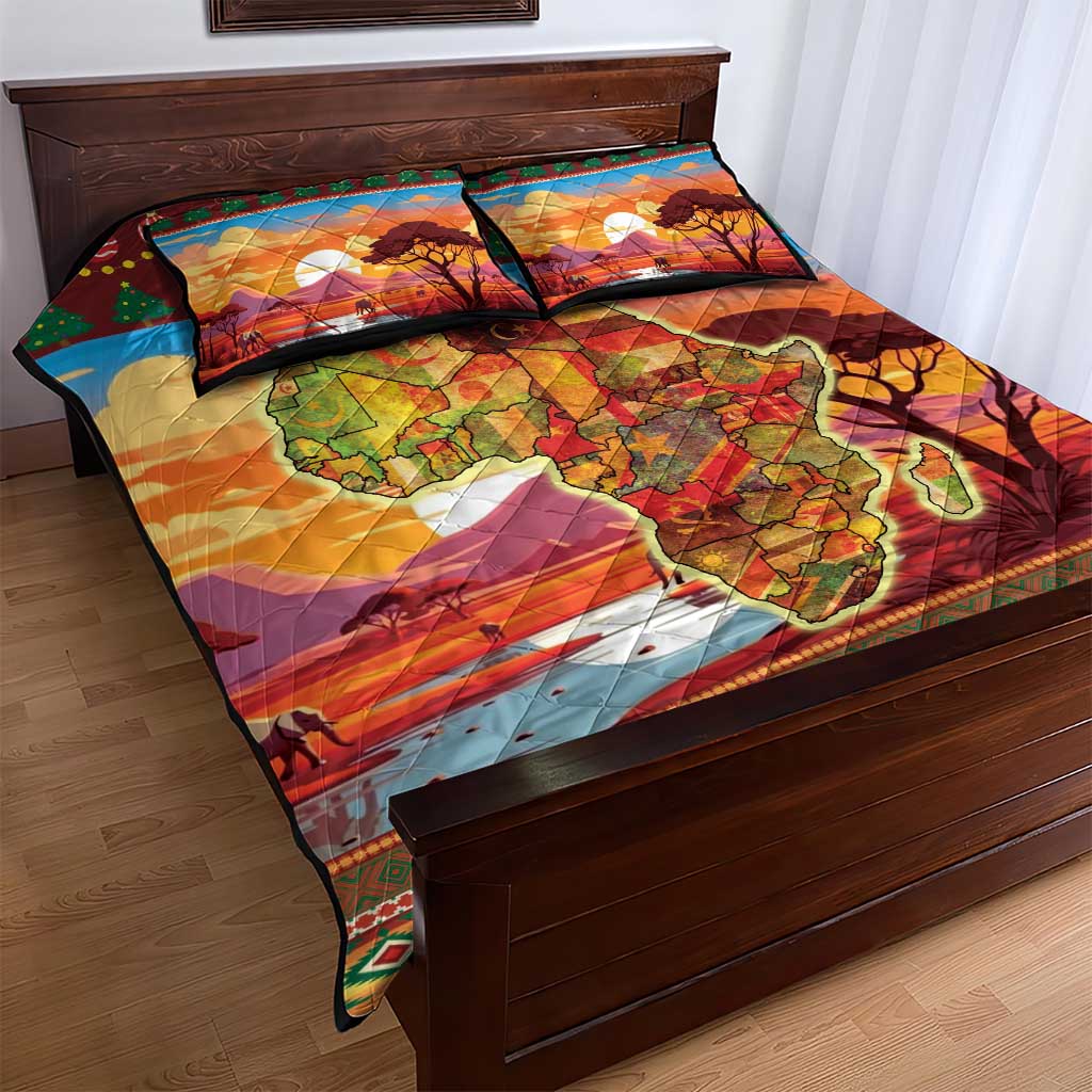 African Christmas Quilt Bed Set Afro Heritage and Celebrated DT03