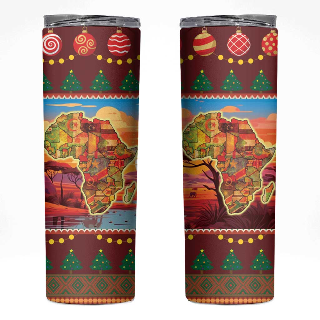 African Christmas Skinny Tumbler Afro Heritage and Celebrated DT03