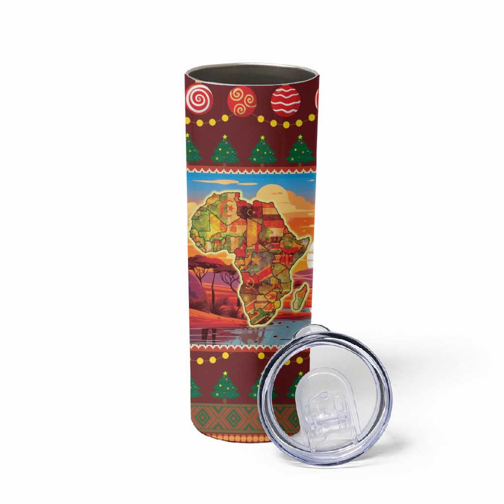 African Christmas Skinny Tumbler Afro Heritage and Celebrated DT03