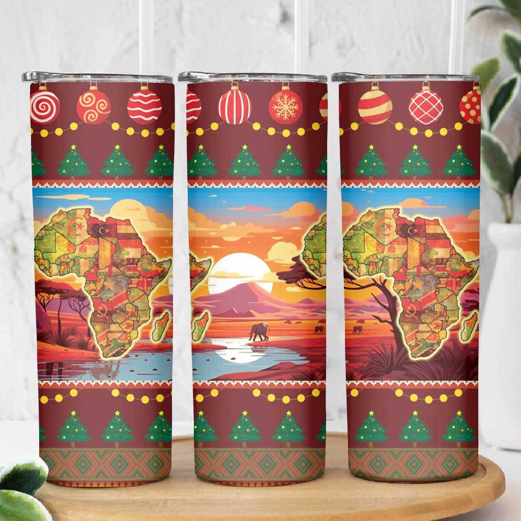 African Christmas Skinny Tumbler Afro Heritage and Celebrated DT03