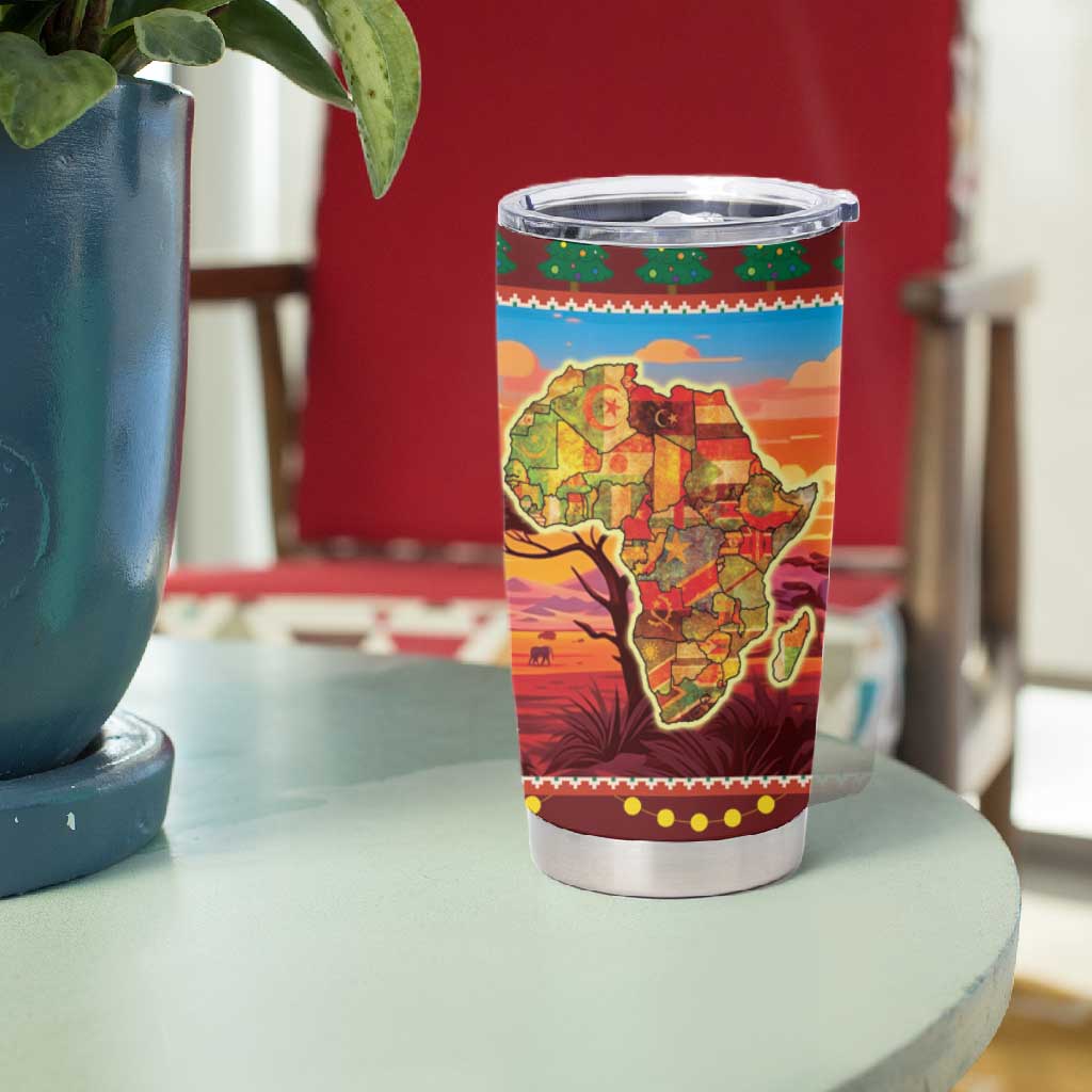 African Christmas Tumbler Cup Afro Heritage and Celebrated DT03