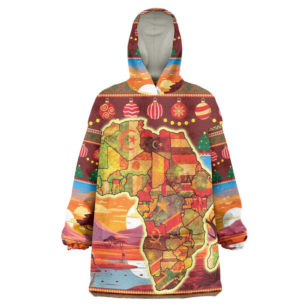 African Christmas Wearable Blanket Hoodie Afro Heritage and Celebrated DT03