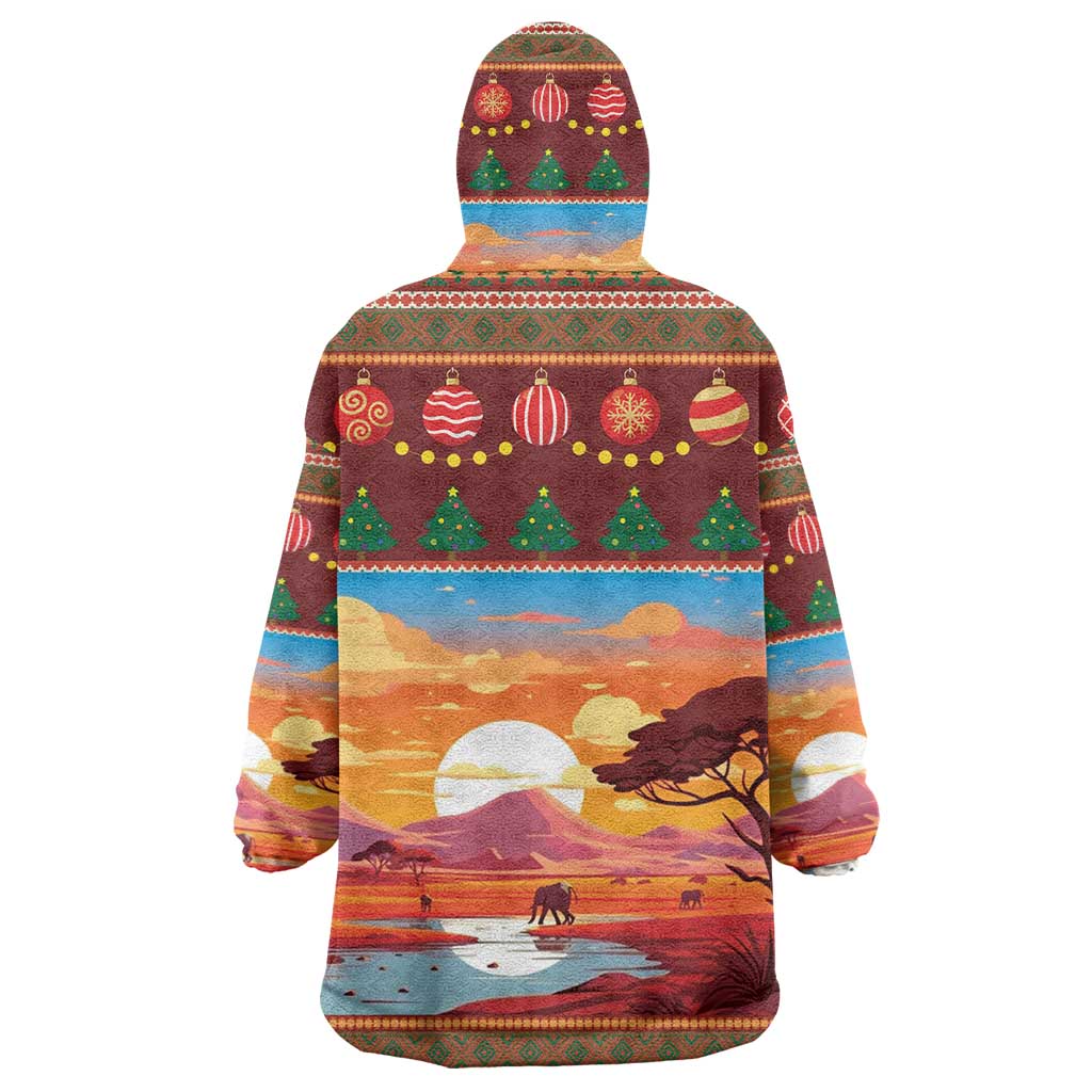 African Christmas Wearable Blanket Hoodie Afro Heritage and Celebrated DT03