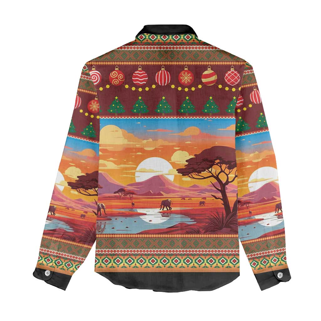 African Christmas Women Casual Shirt Afro Heritage and Celebrated DT03