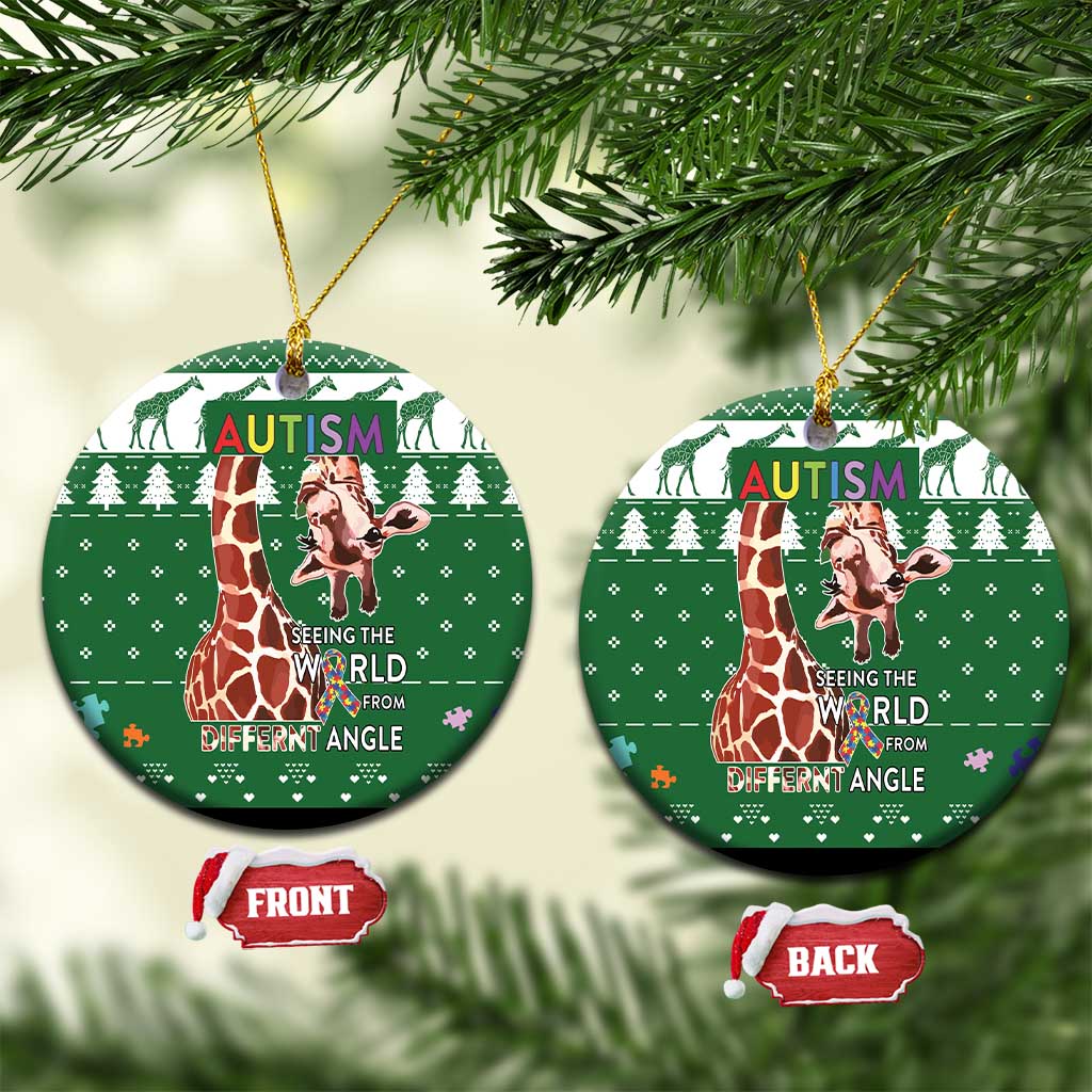 Giraffe Autism Ceramic Ornament Seeing The World From Different Angles DT03