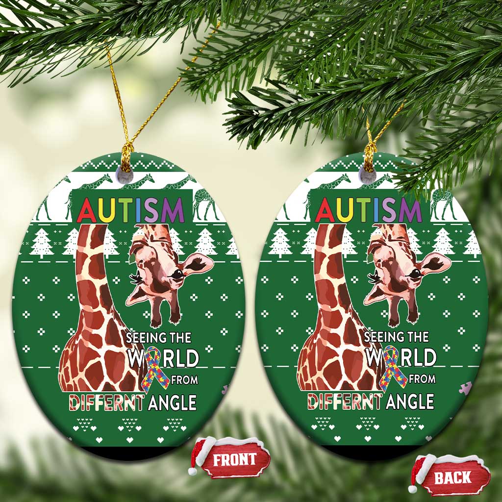 Giraffe Autism Ceramic Ornament Seeing The World From Different Angles DT03