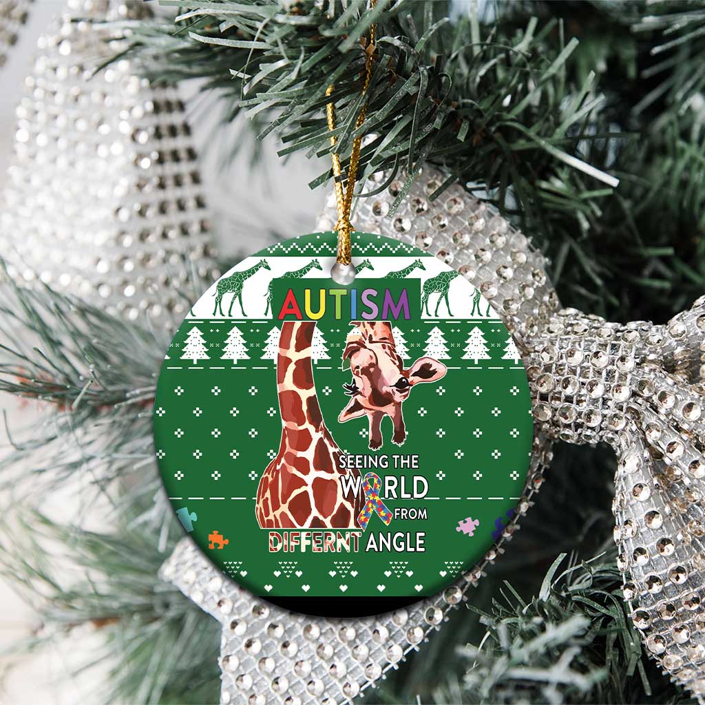 Giraffe Autism Ceramic Ornament Seeing The World From Different Angles DT03