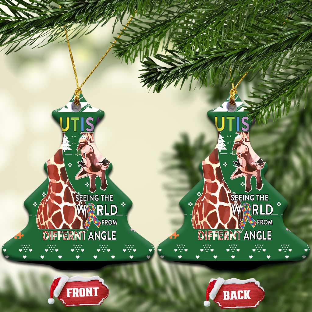 Giraffe Autism Ceramic Ornament Seeing The World From Different Angles DT03