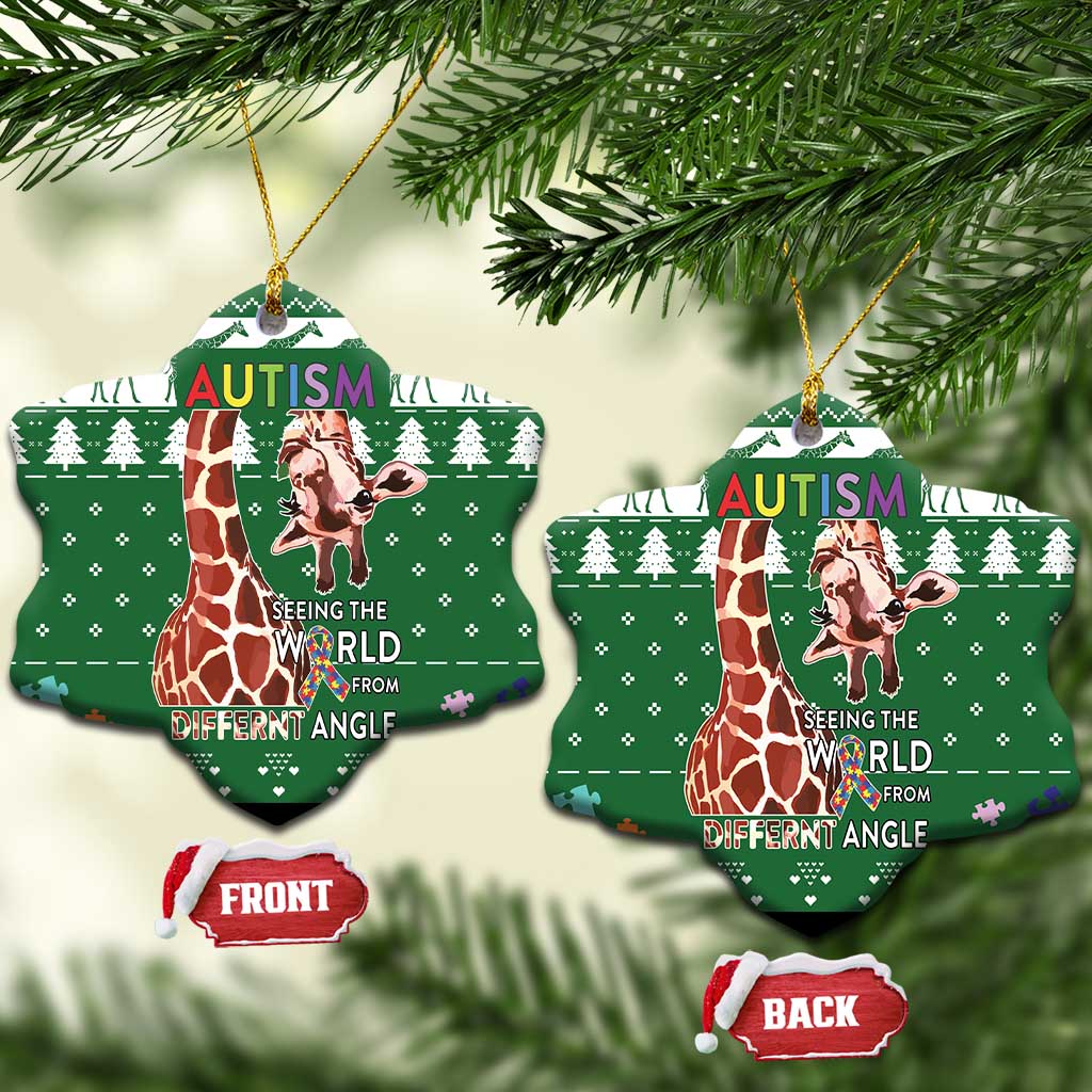 Giraffe Autism Ceramic Ornament Seeing The World From Different Angles DT03