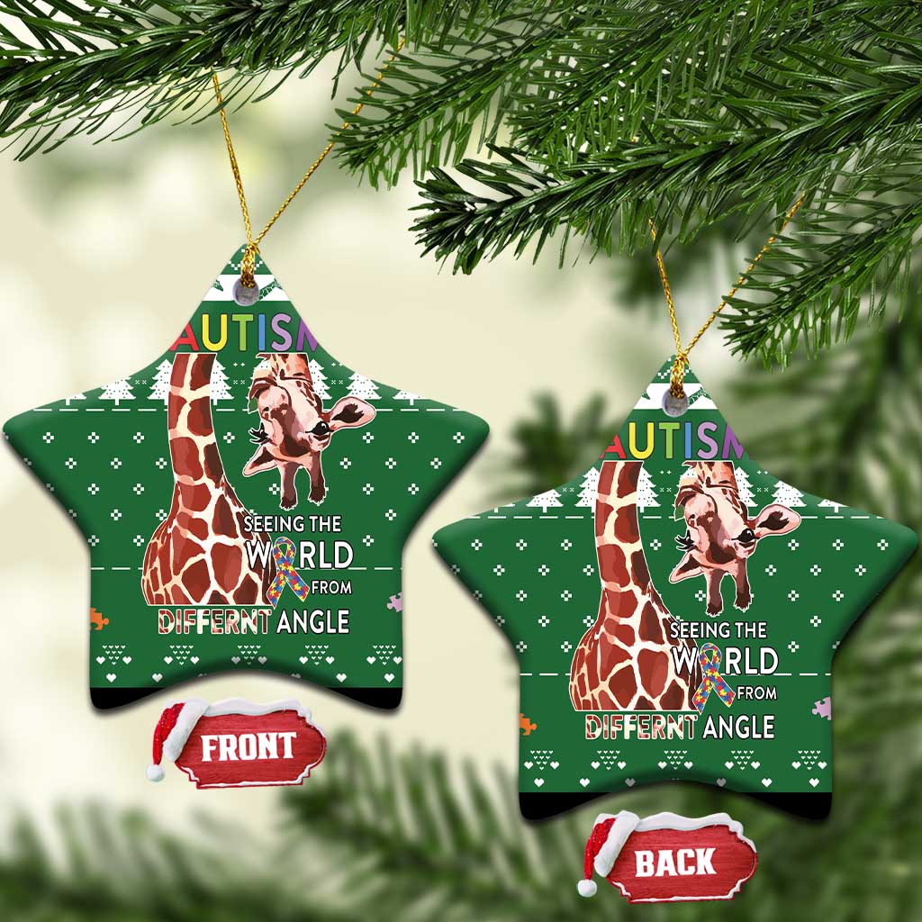 Giraffe Autism Ceramic Ornament Seeing The World From Different Angles DT03