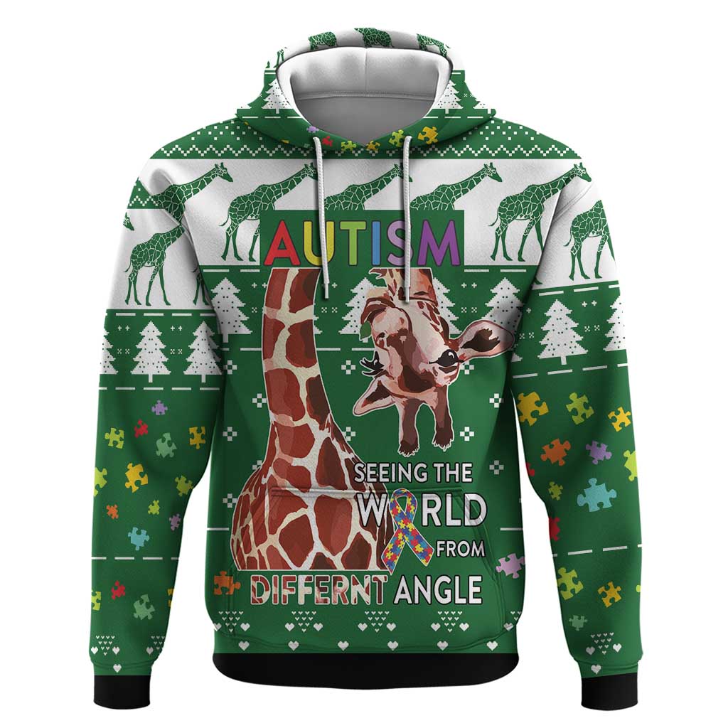 Giraffe Autism Hoodie Seeing The World From Different Angles DT03