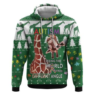 Giraffe Autism Hoodie Seeing The World From Different Angles DT03