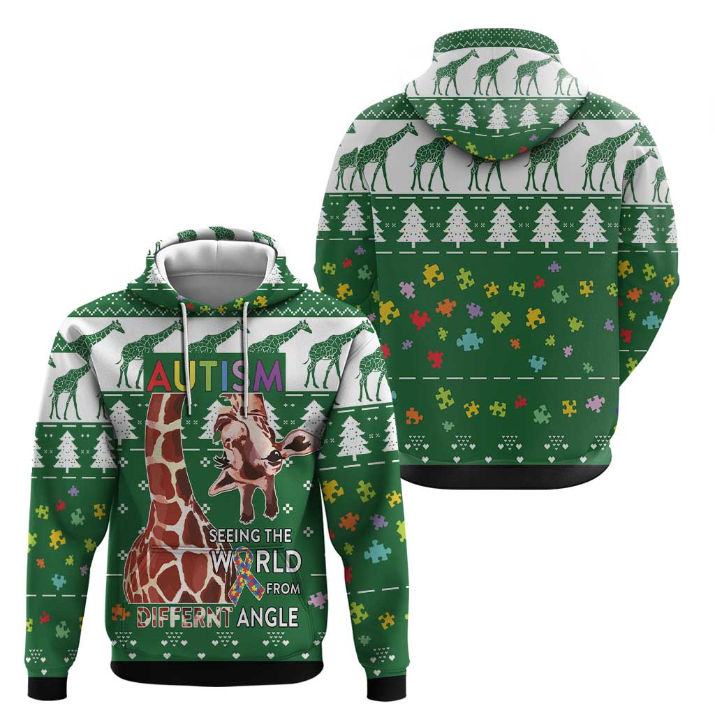 Giraffe Autism Hoodie Seeing The World From Different Angles DT03