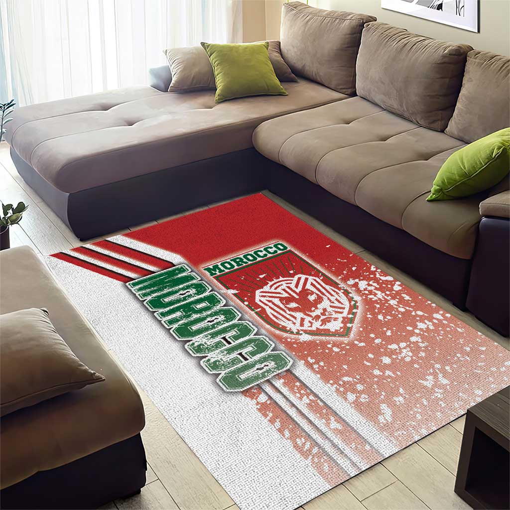 Morocco Soccer Area Rug Atlas Lions Football - Road To Champion DT03