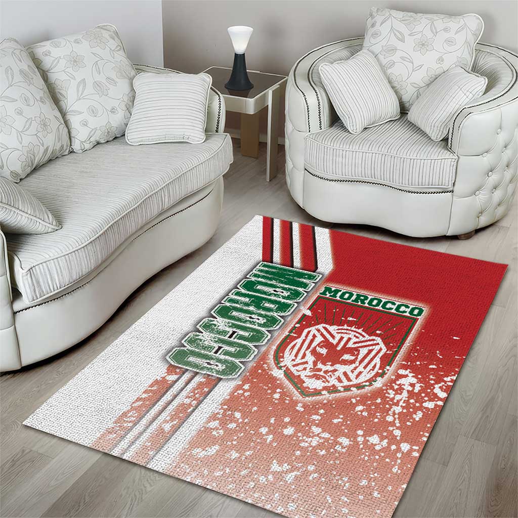 Morocco Soccer Area Rug Atlas Lions Football - Road To Champion DT03