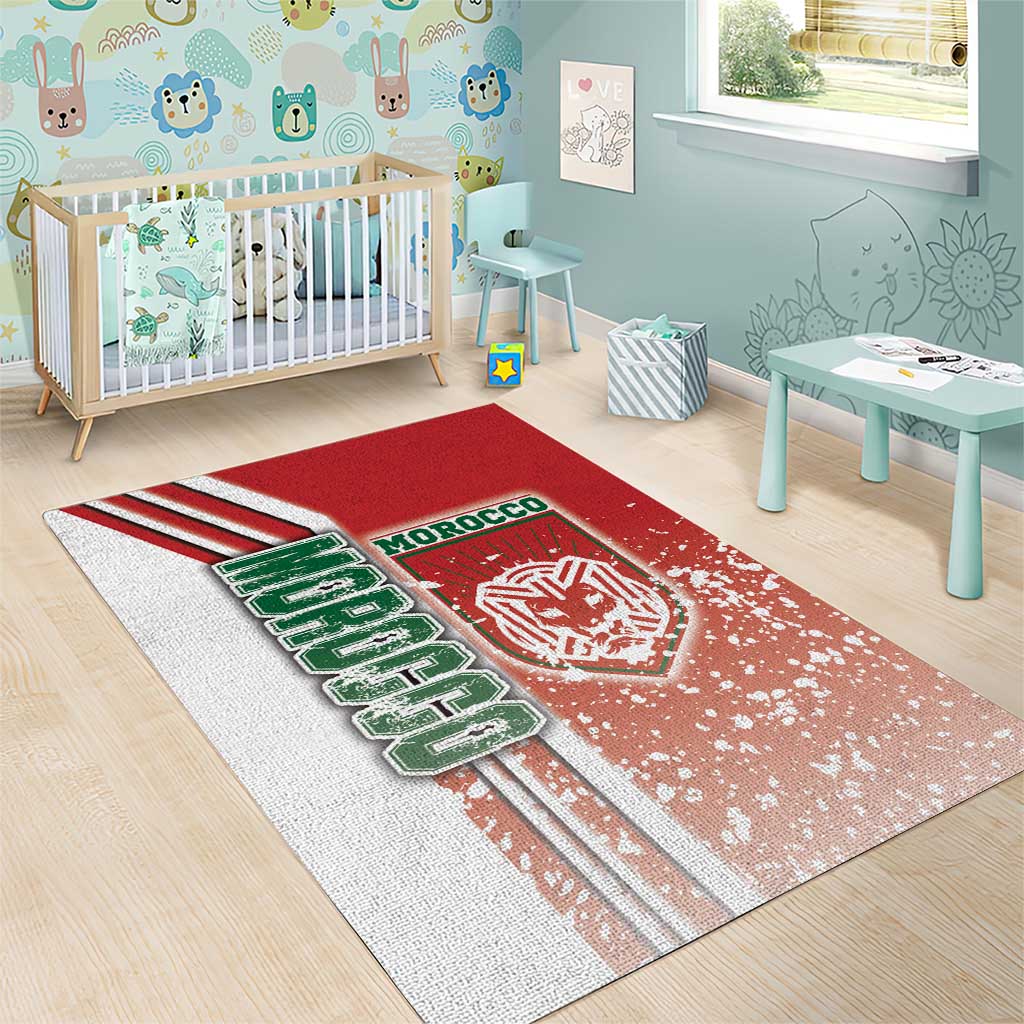 Morocco Soccer Area Rug Atlas Lions Football - Road To Champion DT03