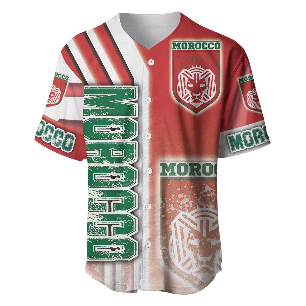 Morocco Soccer Baseball Jersey Atlas Lions Football - Road To Champion DT03