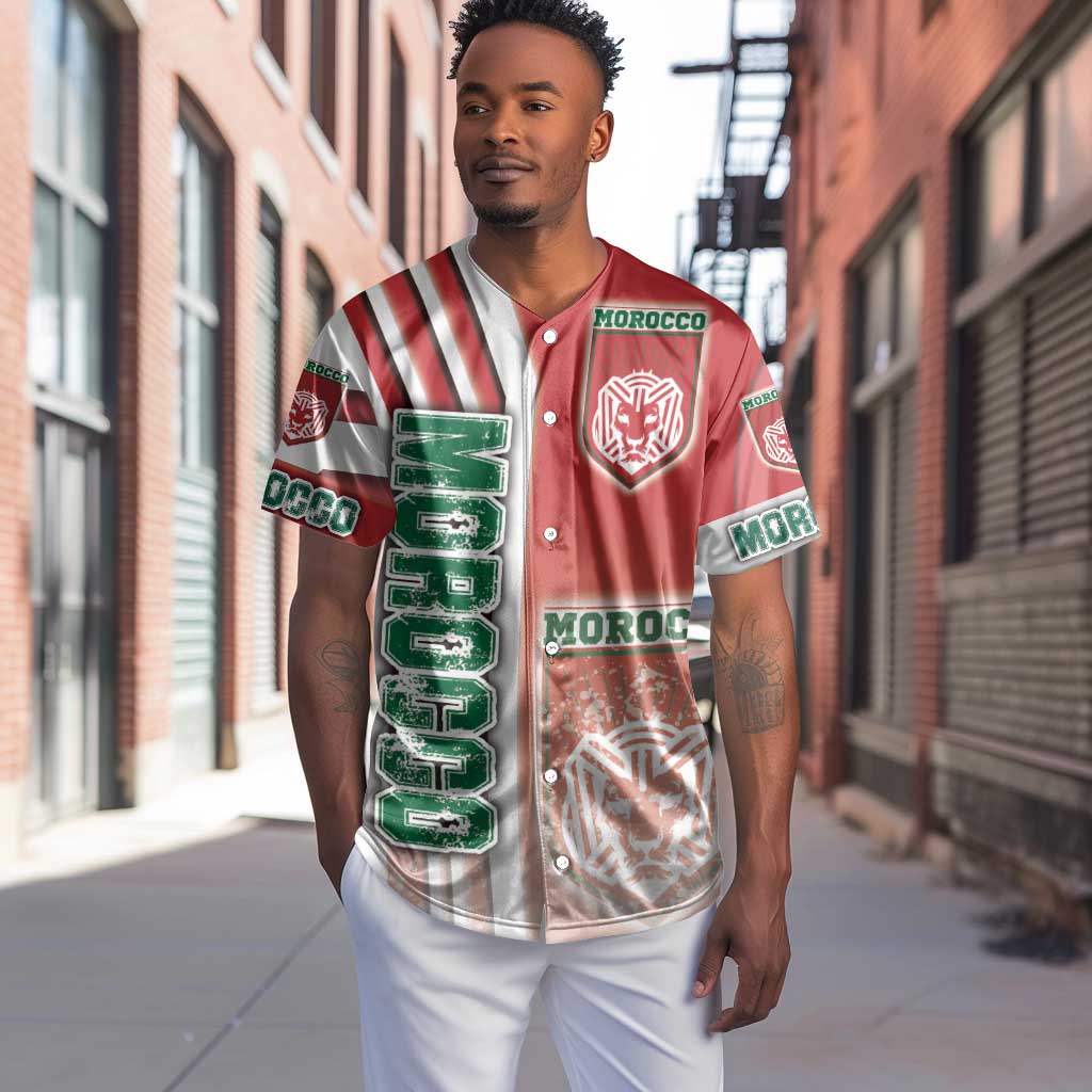 Morocco Soccer Baseball Jersey Atlas Lions Football - Road To Champion DT03