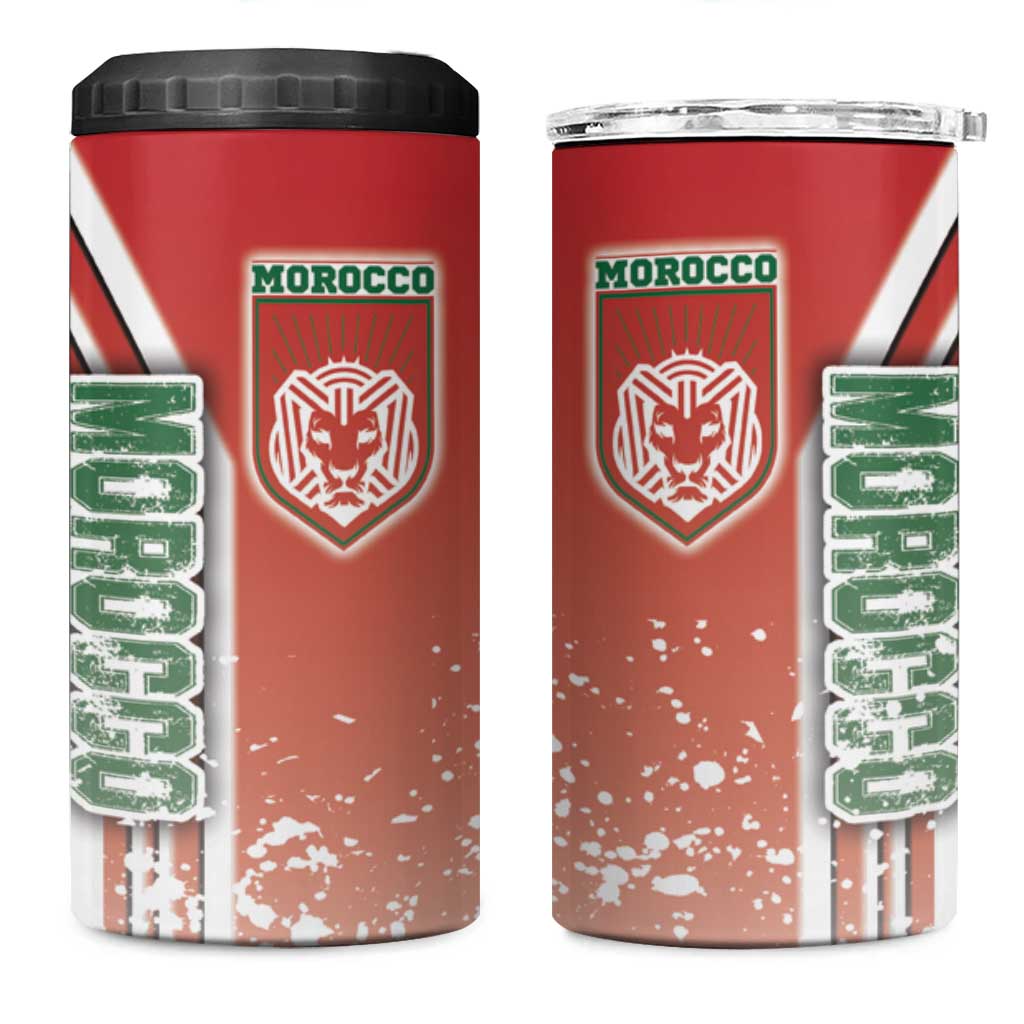 Morocco Soccer 4 in 1 Can Cooler Tumbler Atlas Lions Football - Road To Champion DT03