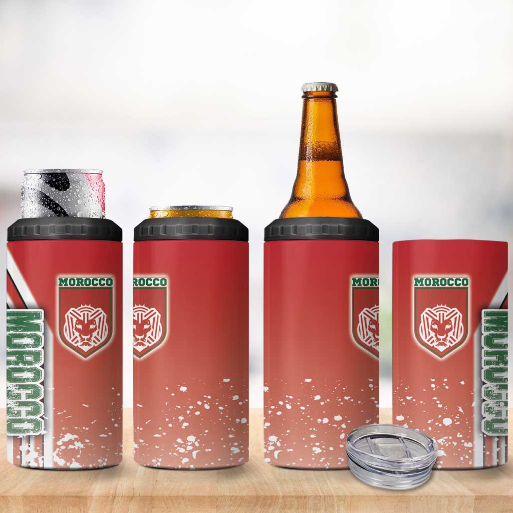 Morocco Soccer 4 in 1 Can Cooler Tumbler Atlas Lions Football - Road To Champion DT03