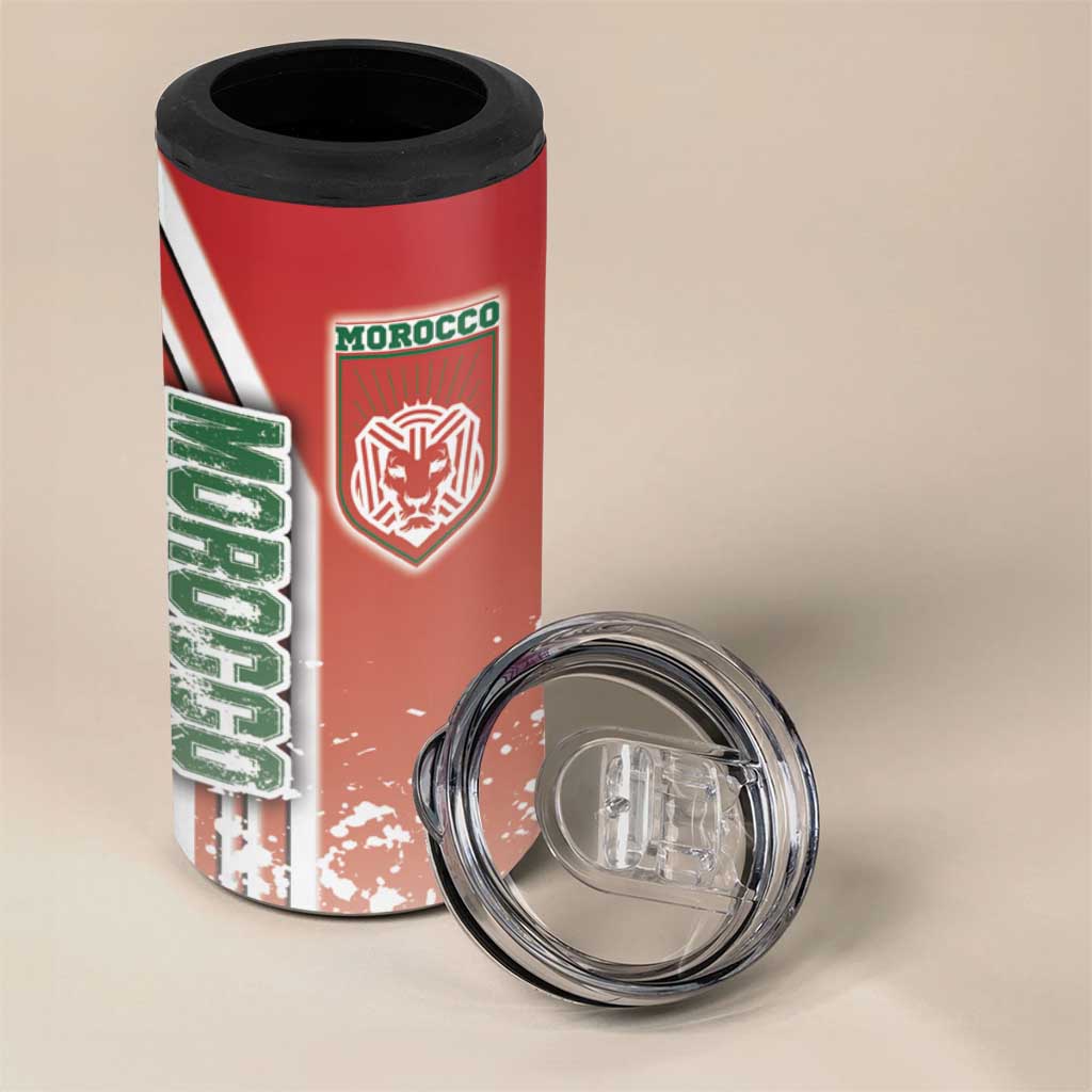 Morocco Soccer 4 in 1 Can Cooler Tumbler Atlas Lions Football - Road To Champion DT03