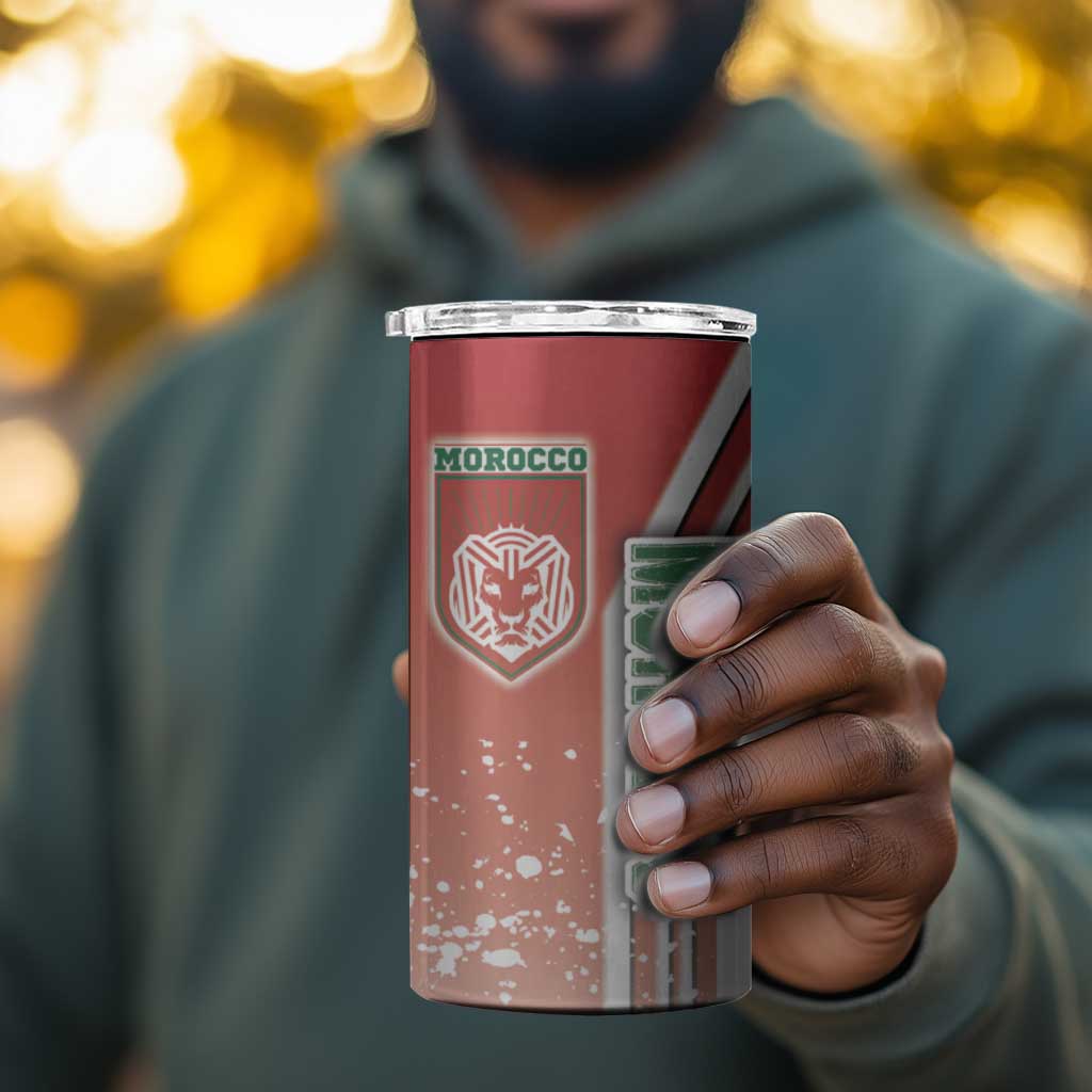 Morocco Soccer 4 in 1 Can Cooler Tumbler Atlas Lions Football - Road To Champion DT03
