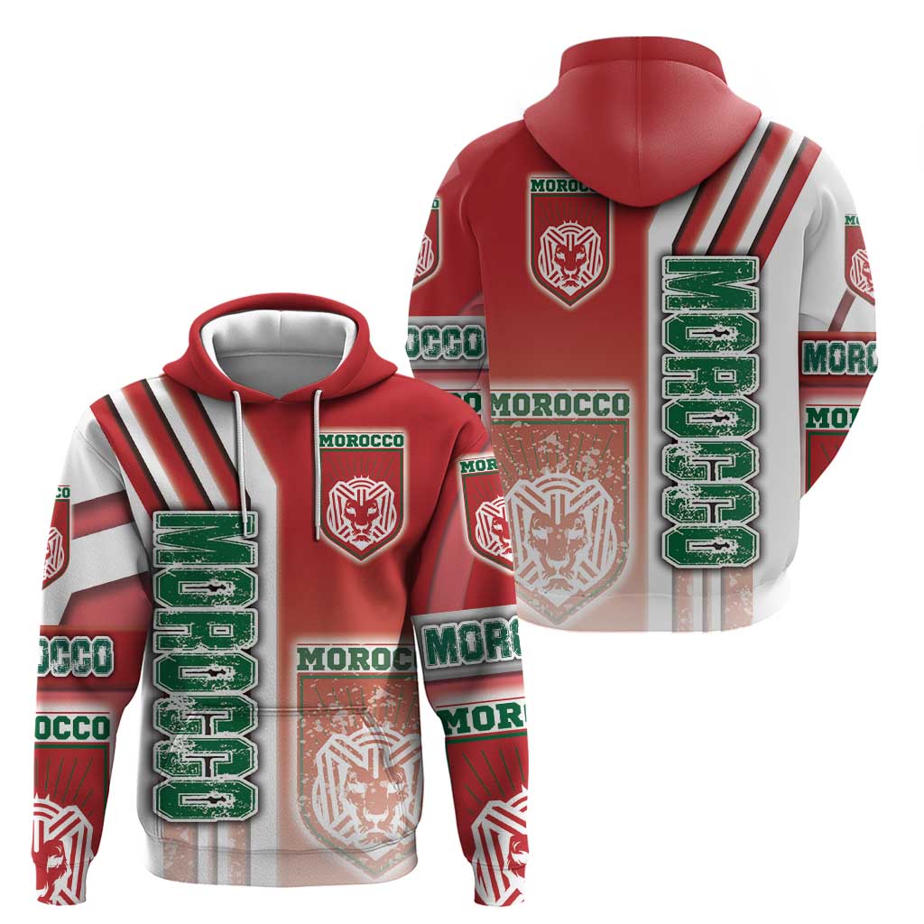 Morocco Football Hoodie Atlas Lions Soccer - Road To Champion DT03