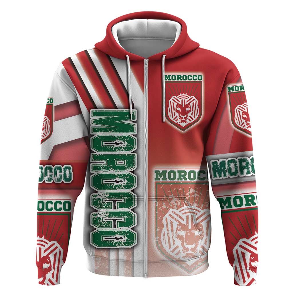 Morocco Football Hoodie Atlas Lions Soccer - Road To Champion DT03
