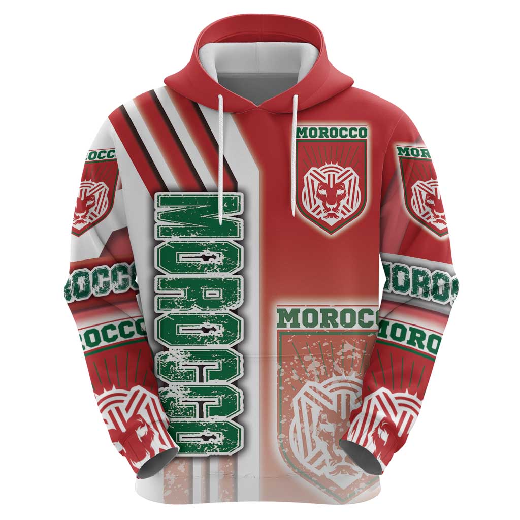 Morocco Football Hoodie Atlas Lions Soccer - Road To Champion DT03