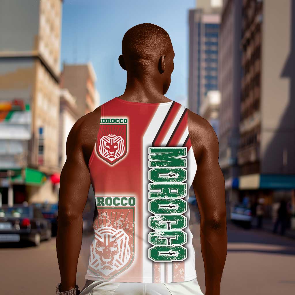 Morocco Soccer Men Tank Top Atlas Lions Football - Road To Champion DT03