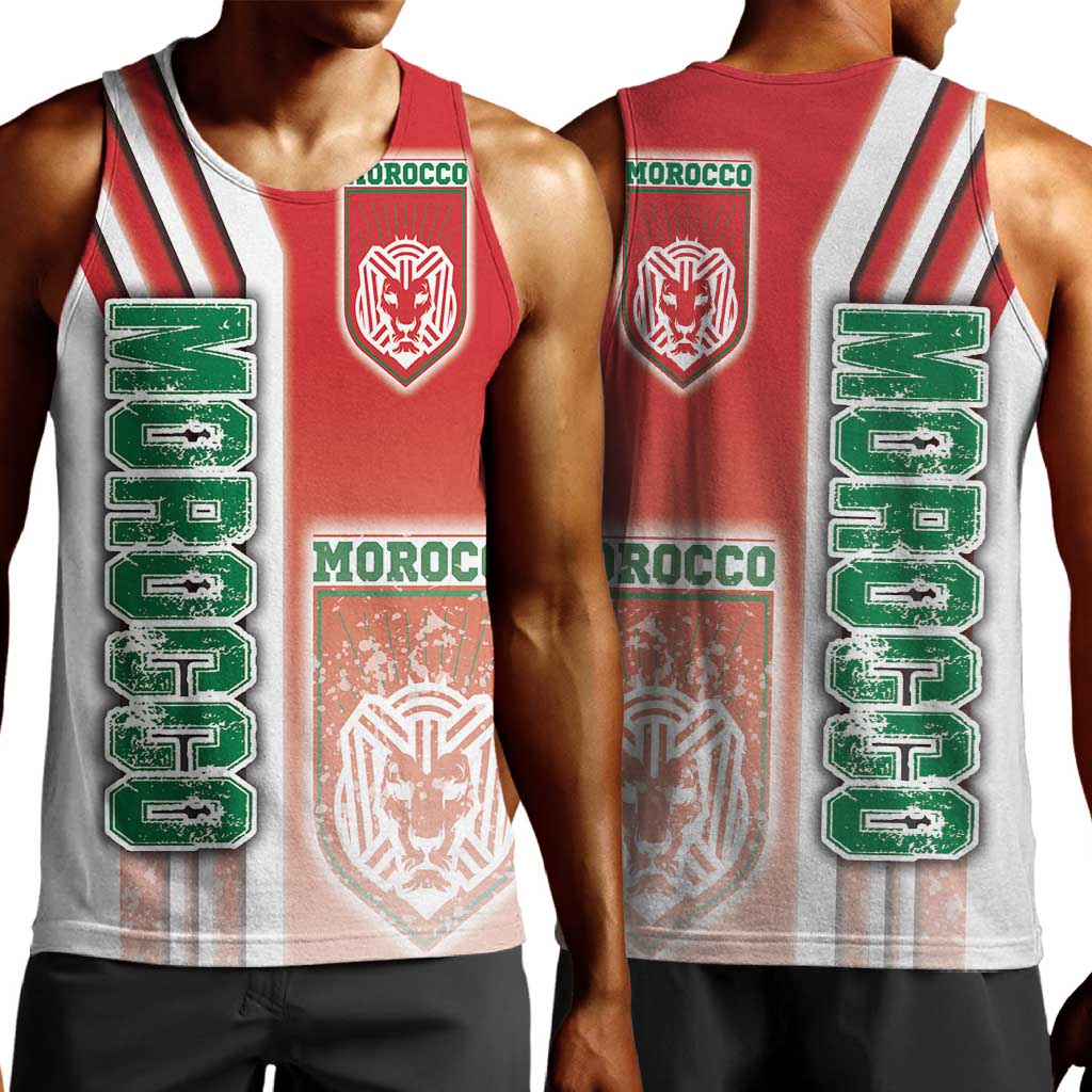 Morocco Soccer Men Tank Top Atlas Lions Football - Road To Champion DT03