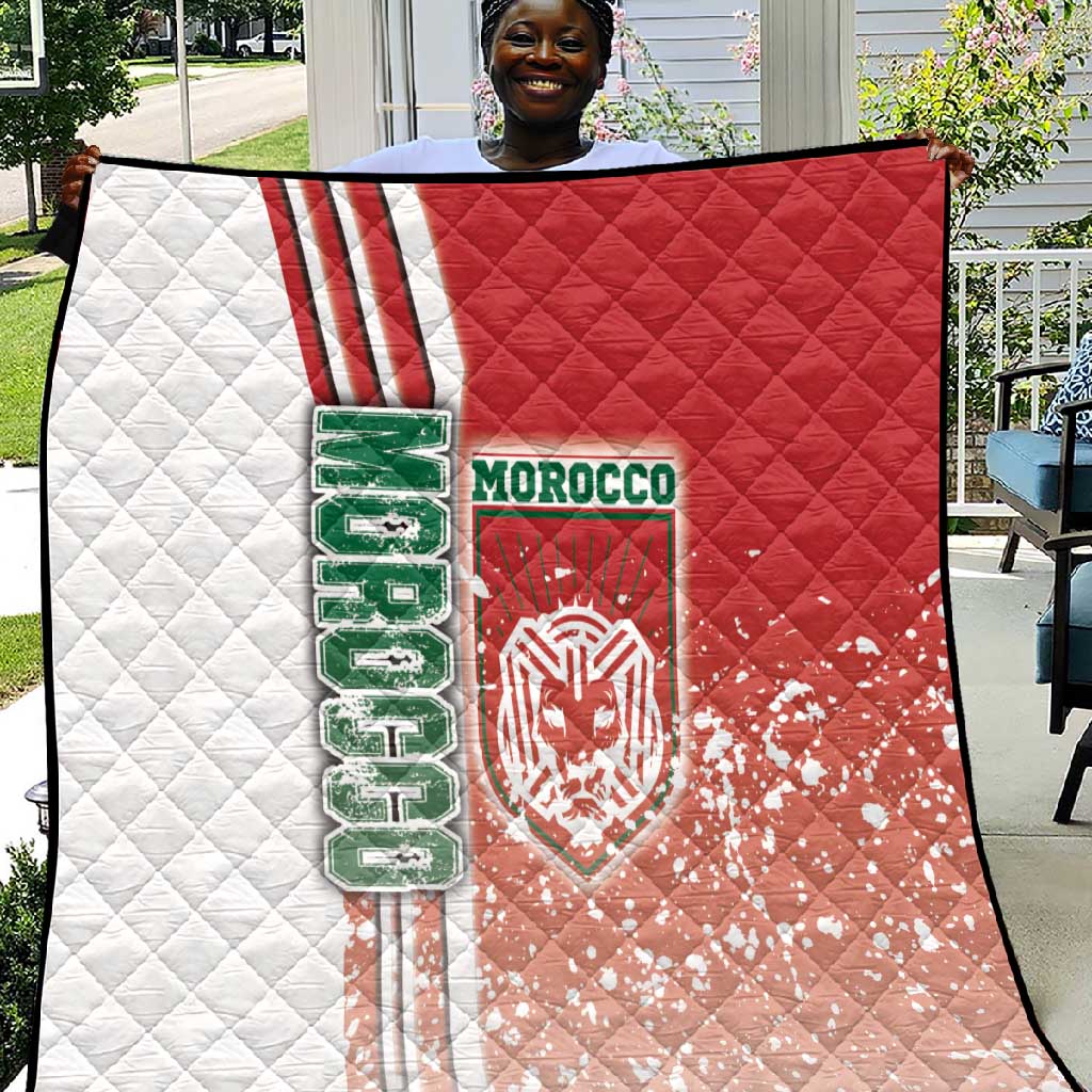 Morocco Soccer Quilt Atlas Lions Football - Road To Champion DT03